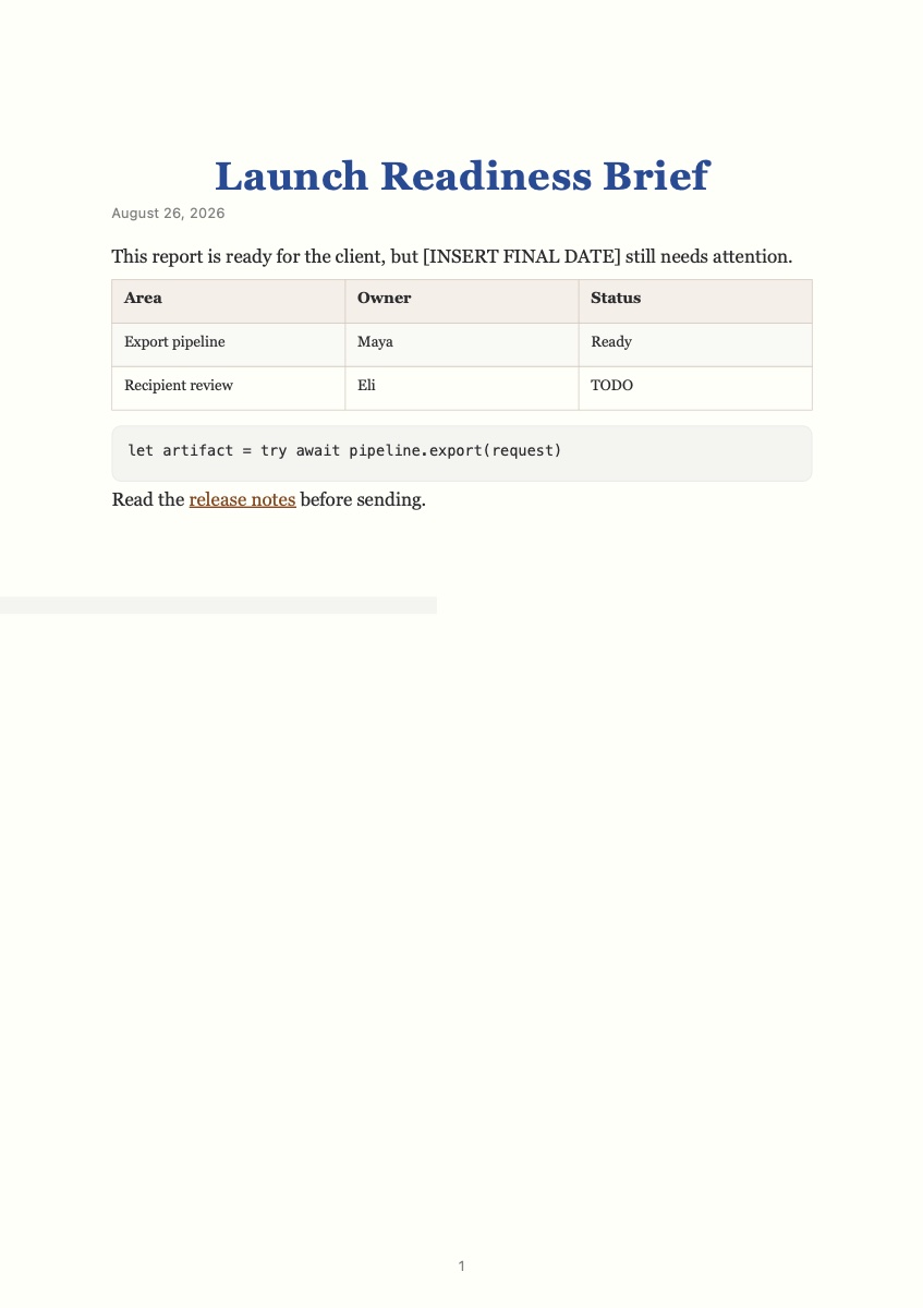 A brief typeset by TextPack as a PDF